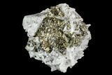 Pyrite Crystal Cluster with Quartz - Peru #126569-1
